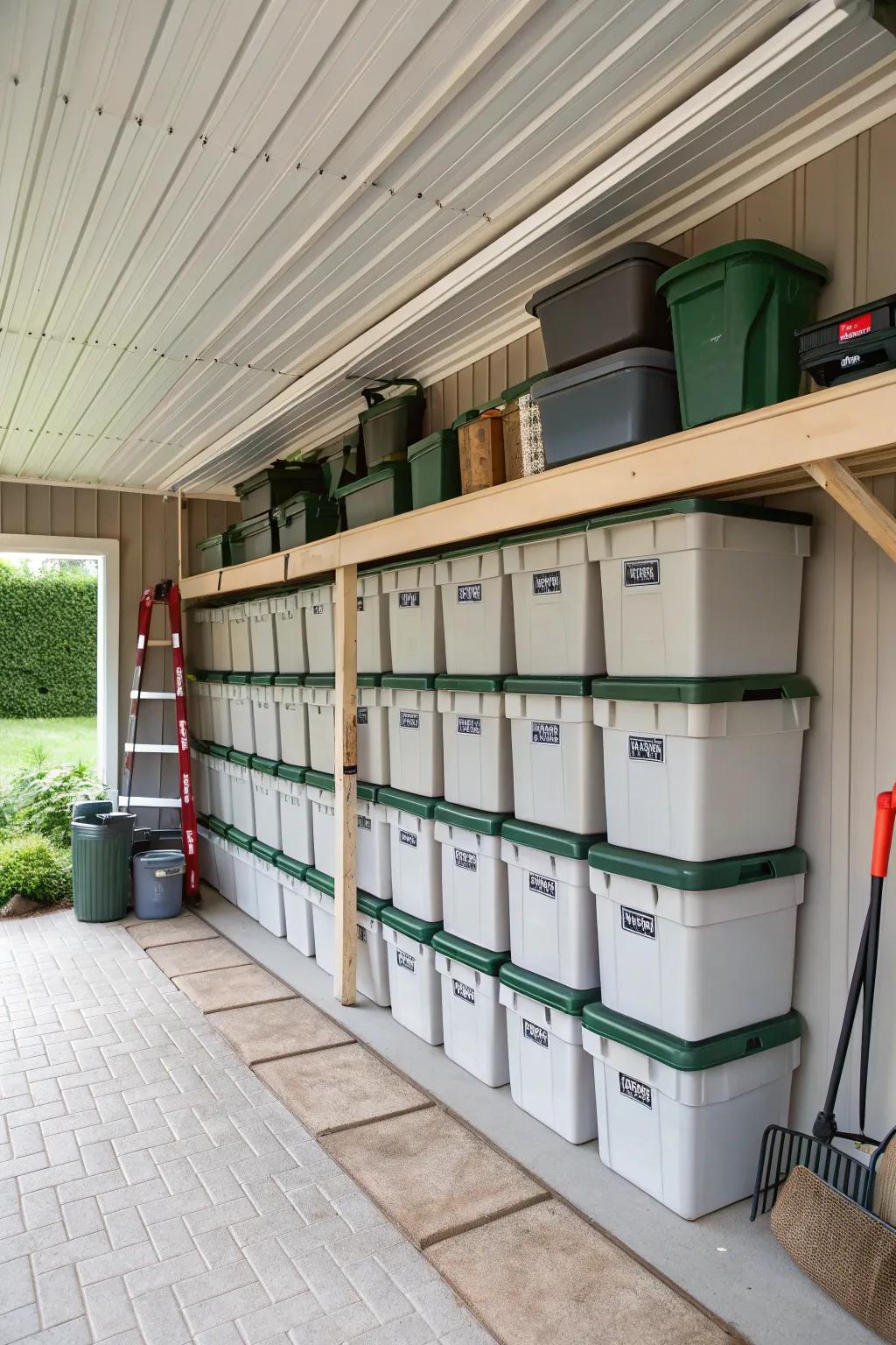 Weather-resistant containers ensure your items are safe and dry.