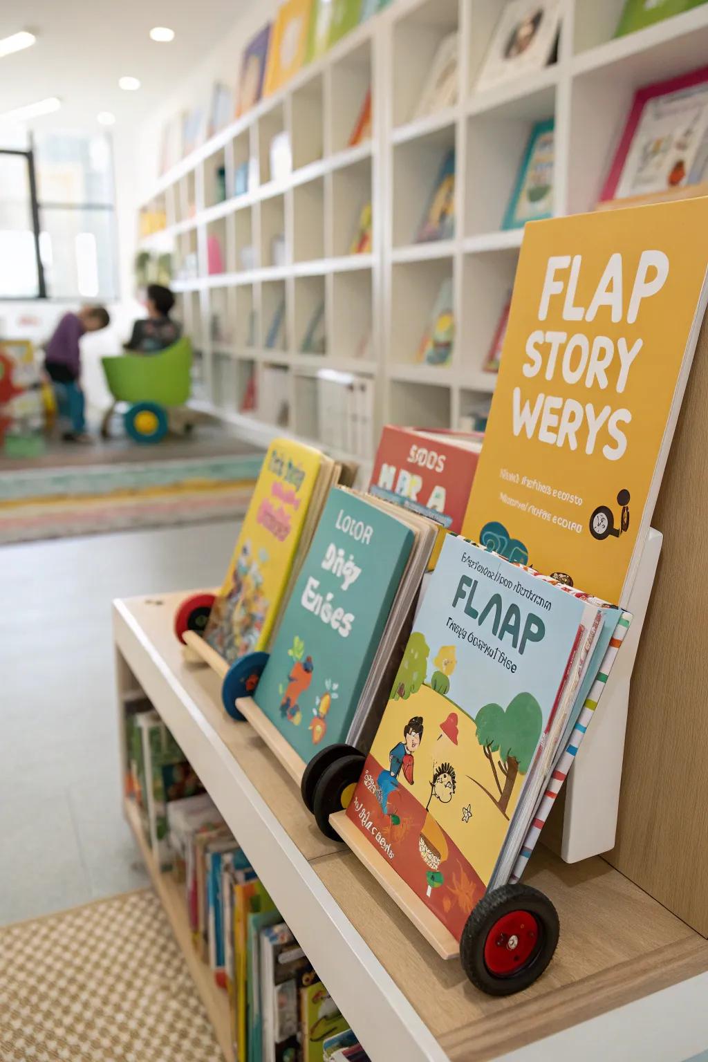 Interactive book covers offer an engaging reading experience.