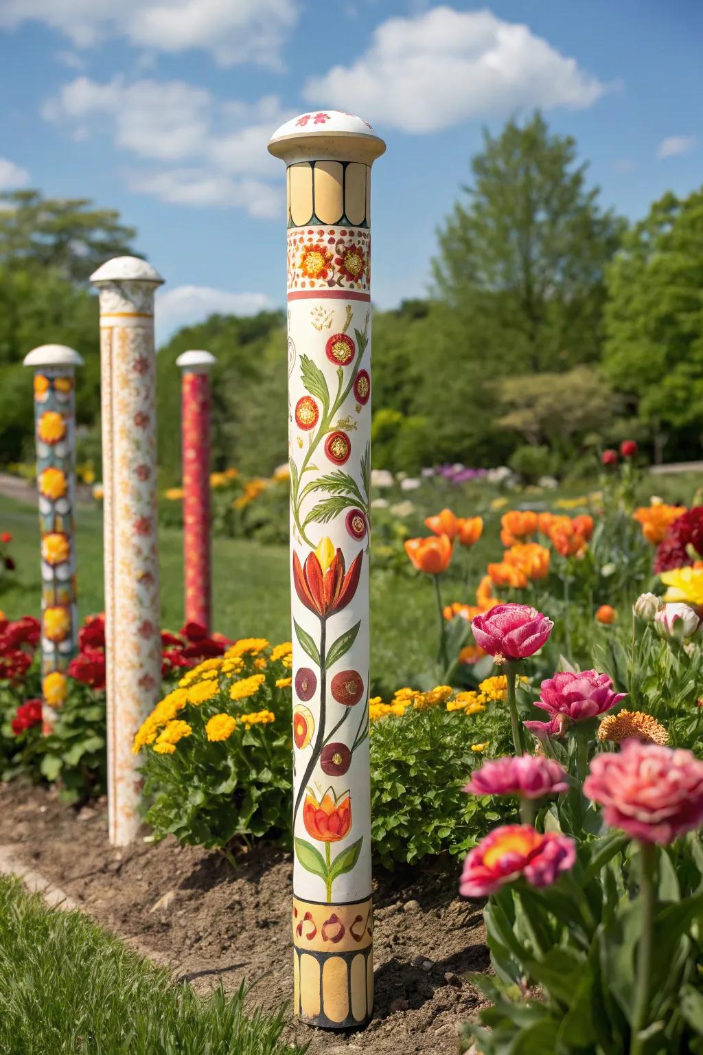 Artistic garden stakes add charm and inspiration to your garden.