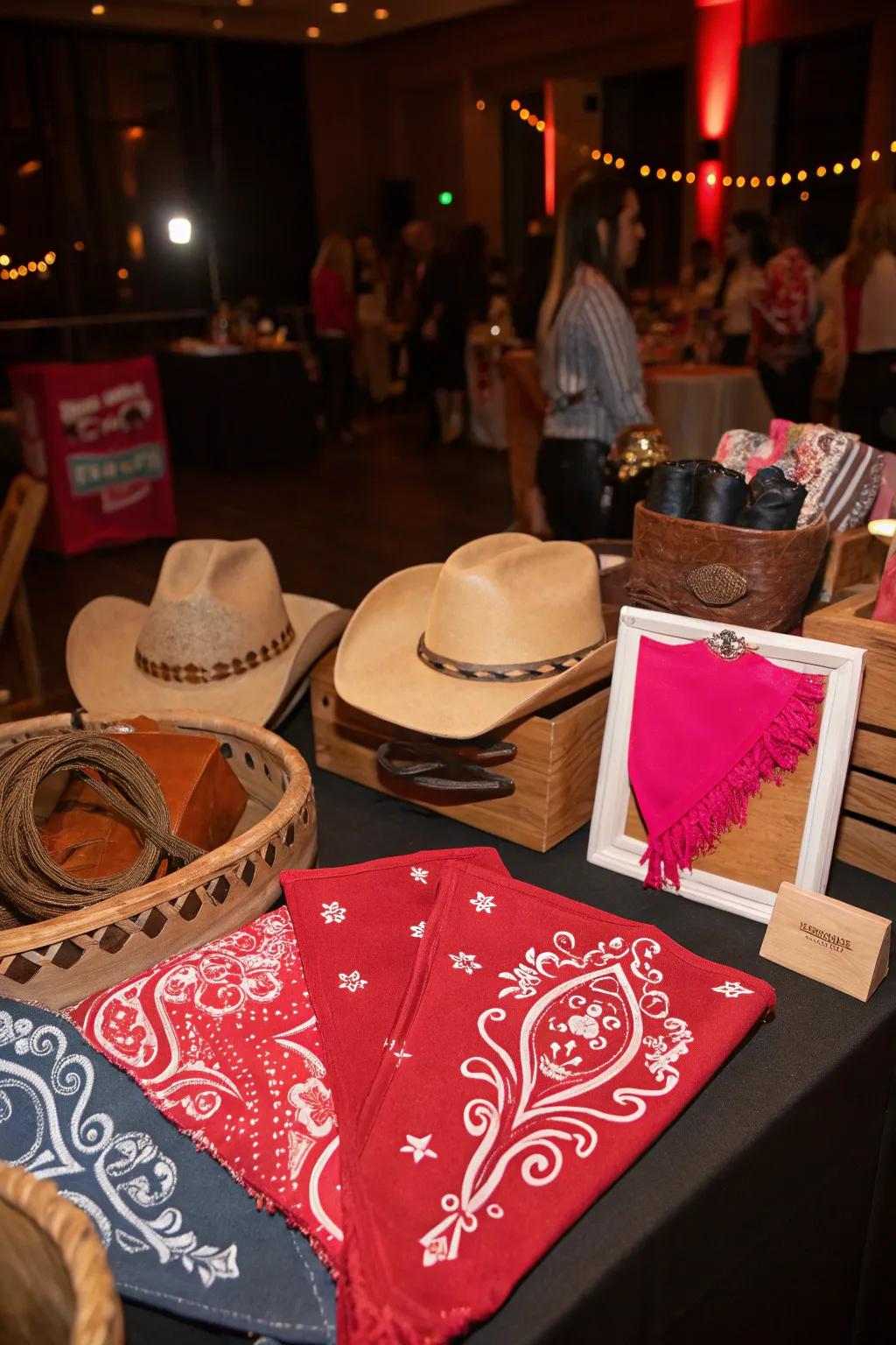 Chic props add flair and fun to your cowgirl party experience.