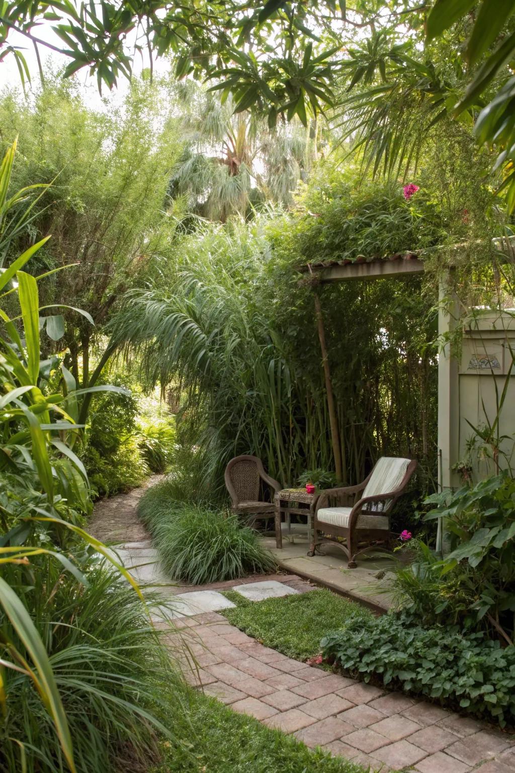 A hidden nook offers a private escape within your garden.