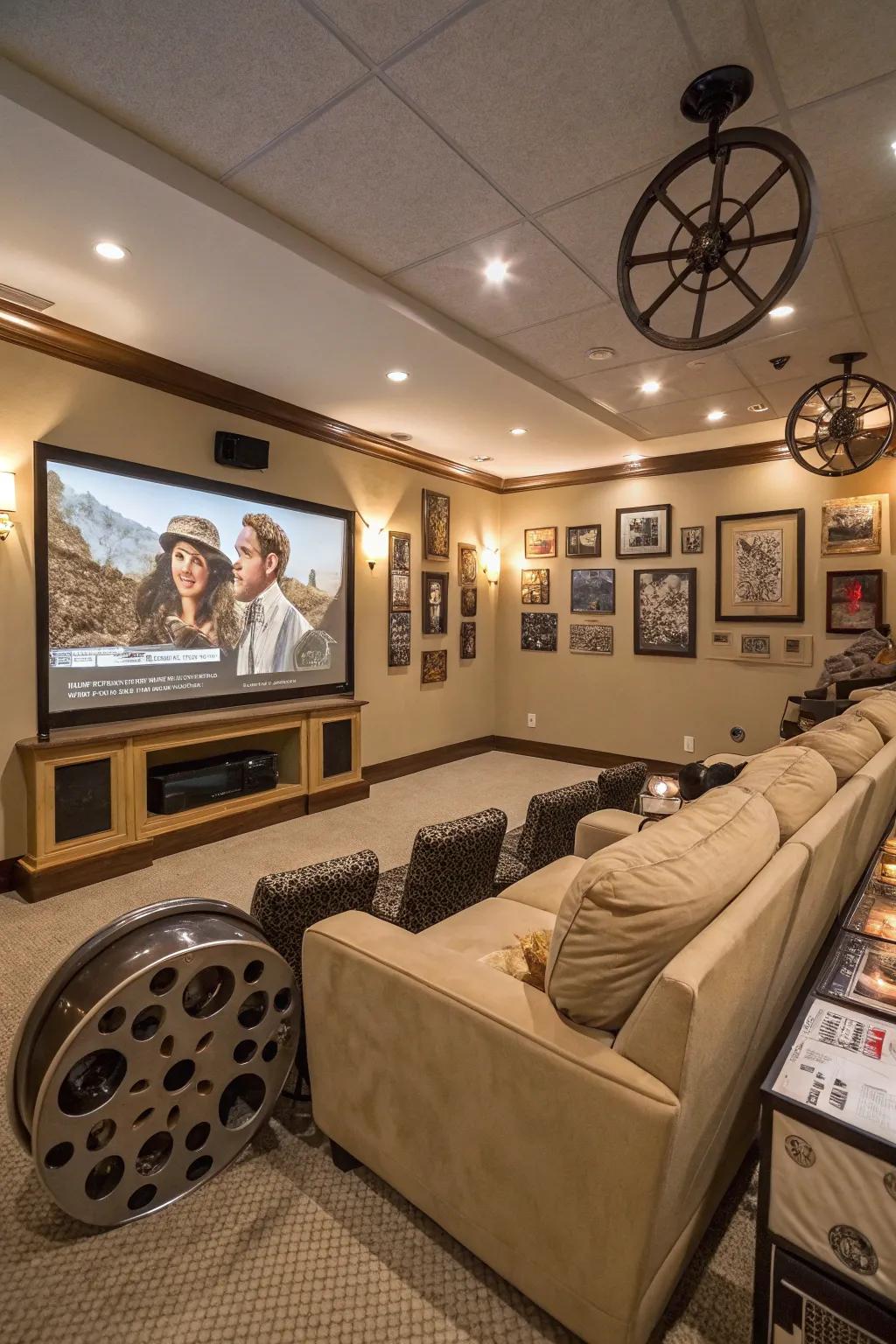 A cinematic experience theme draws in movie lovers and entertainment seekers.