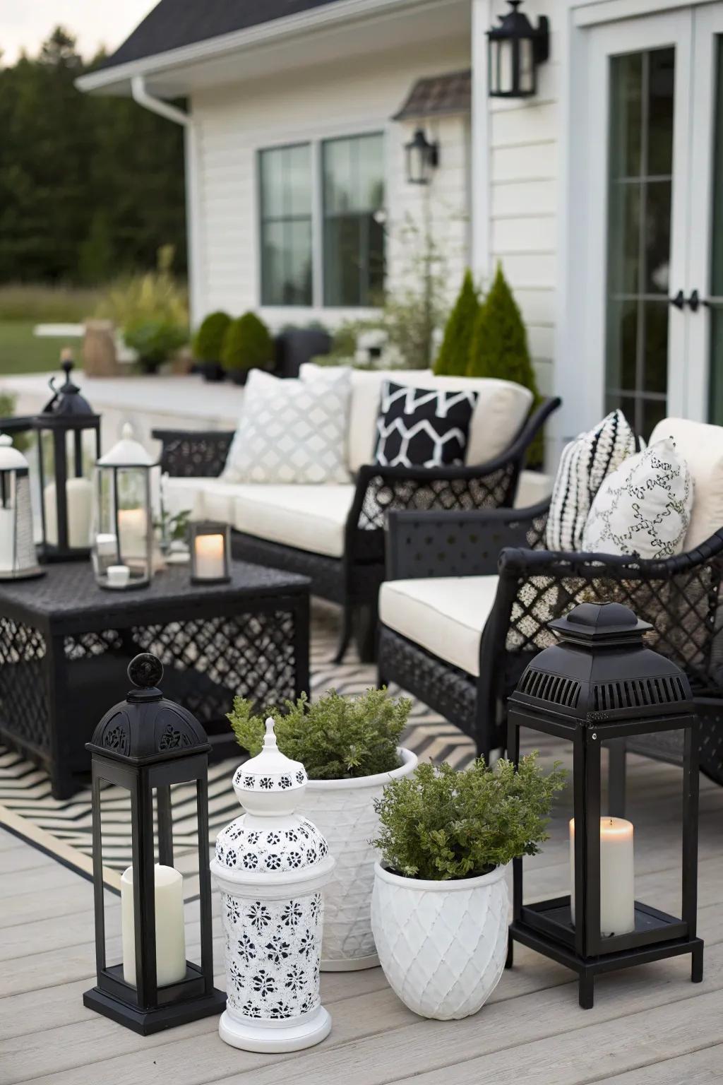 Artful arrangements bring harmony and focus to this patio.