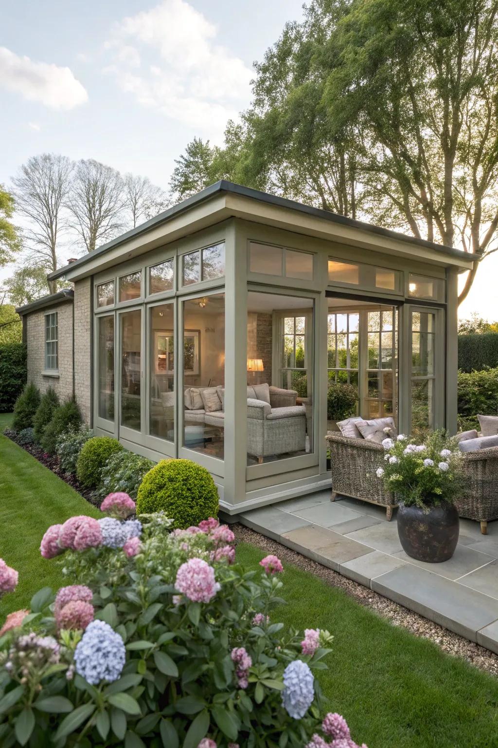 Garden rooms extend your living space into the tranquility of the outdoors.