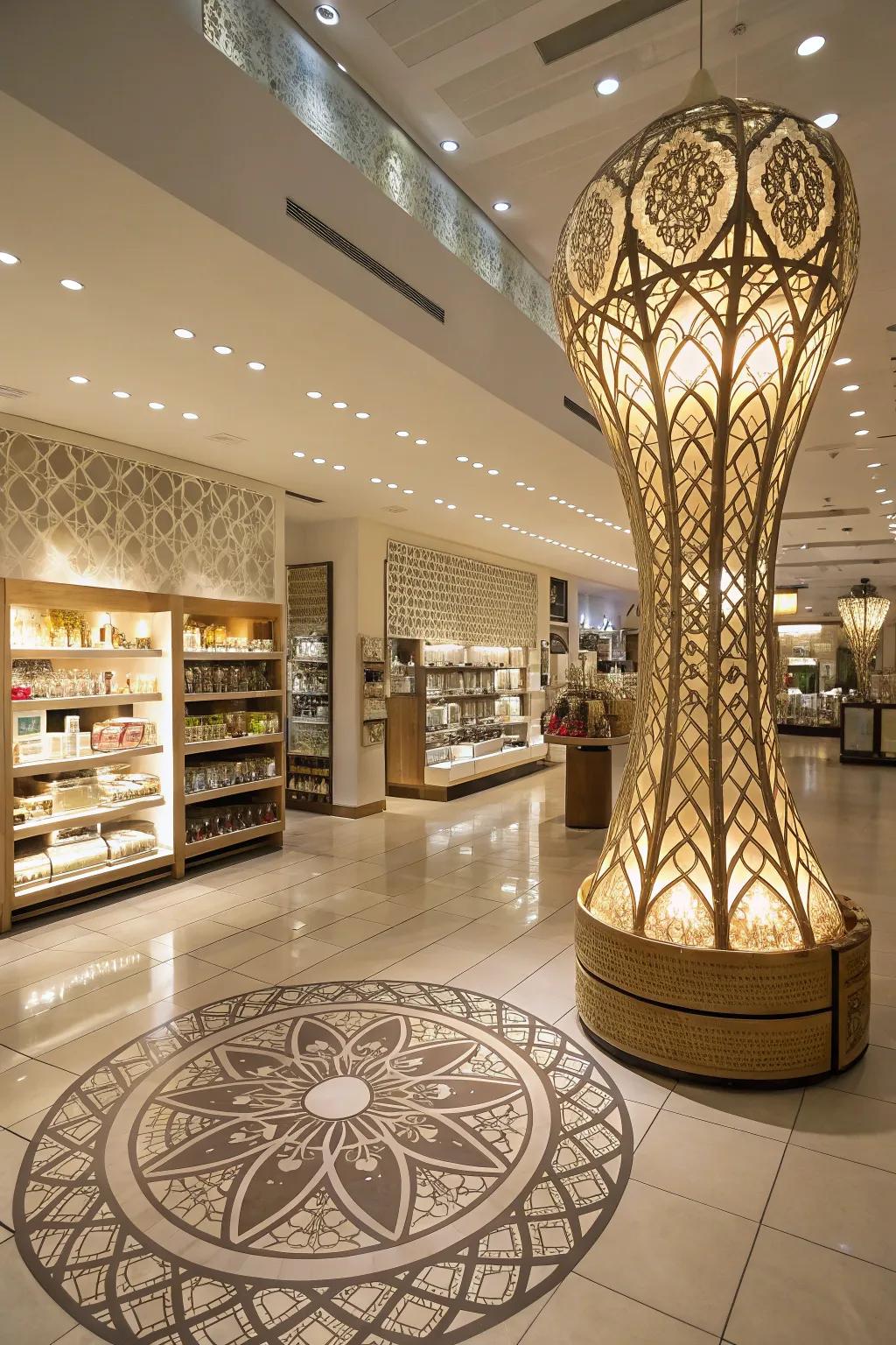Light sculptures providing an artistic and bold statement.