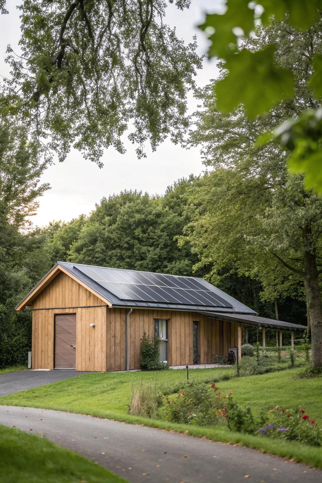 Solar power is a sustainable energy choice for your bunkhouse.