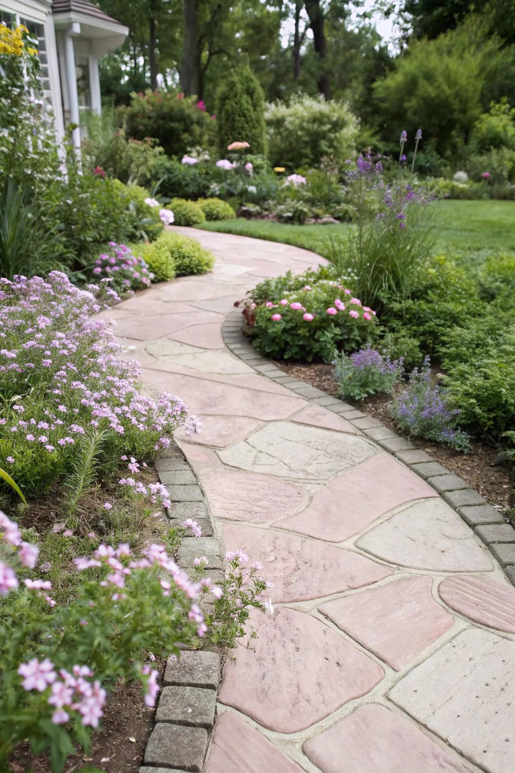 Pastel shades create a dreamy atmosphere in this garden.