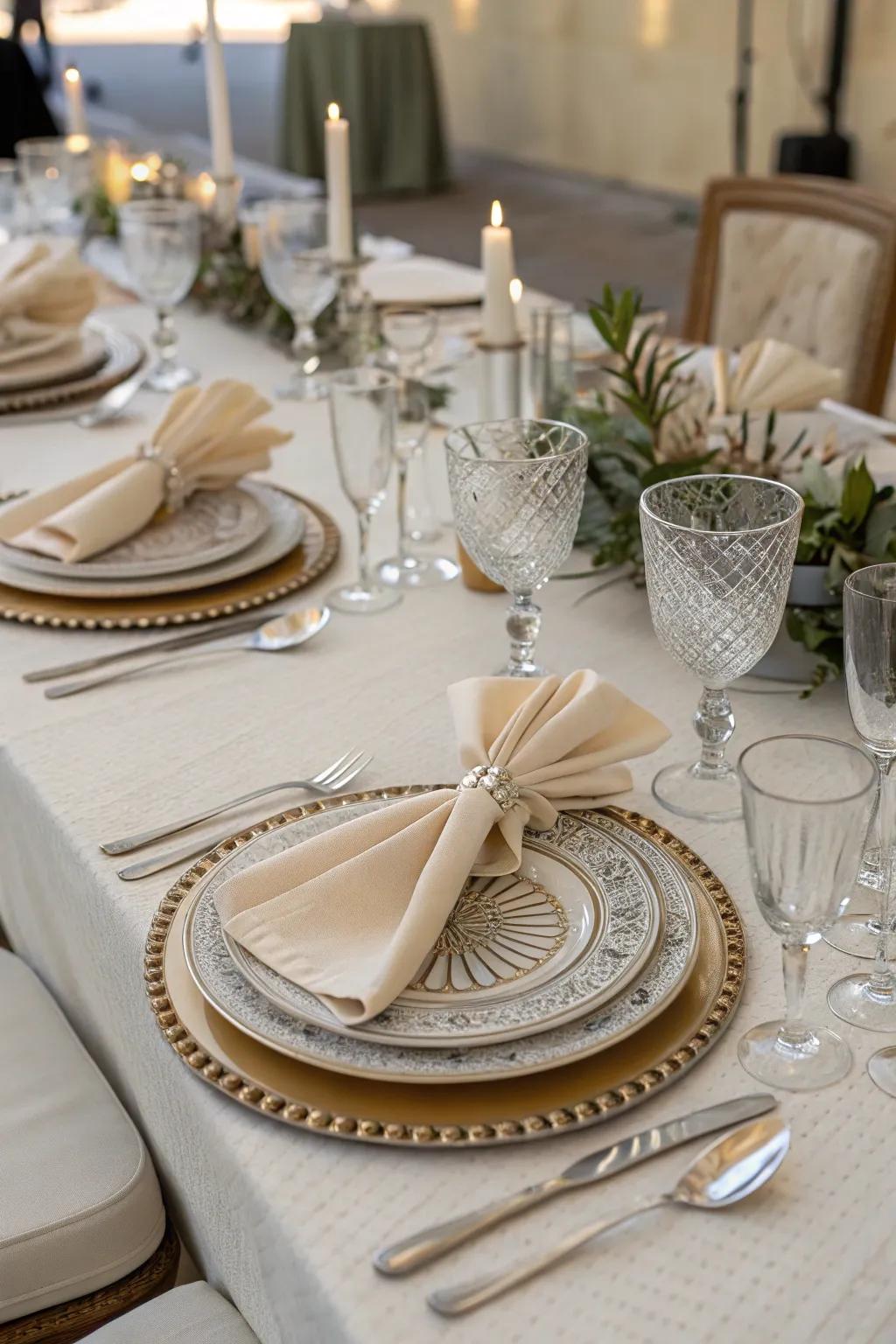 A table setting that exudes elegance and sophistication.