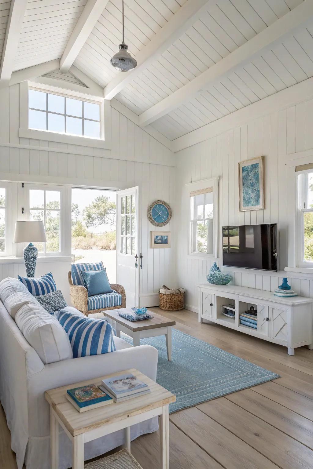 A coastal color palette that brings the serenity of the beach indoors.