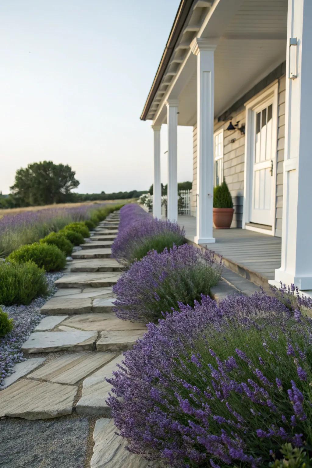 Lavender's aromatic appeal creates a serene and inviting atmosphere.