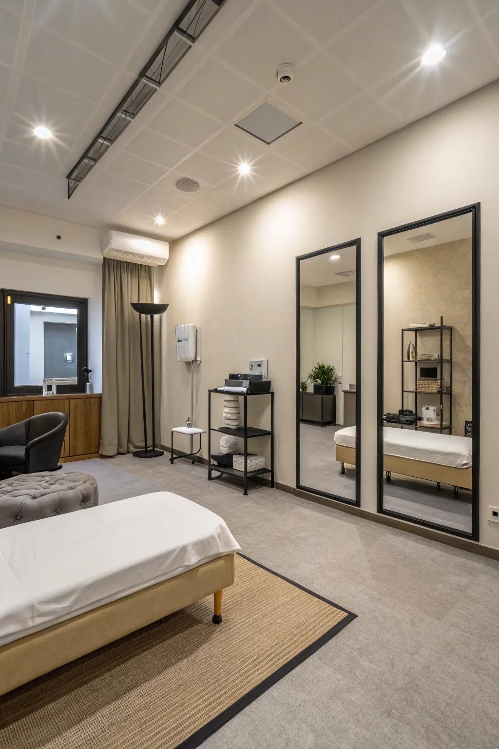 Minimalist design brings serenity to the sculpting room.