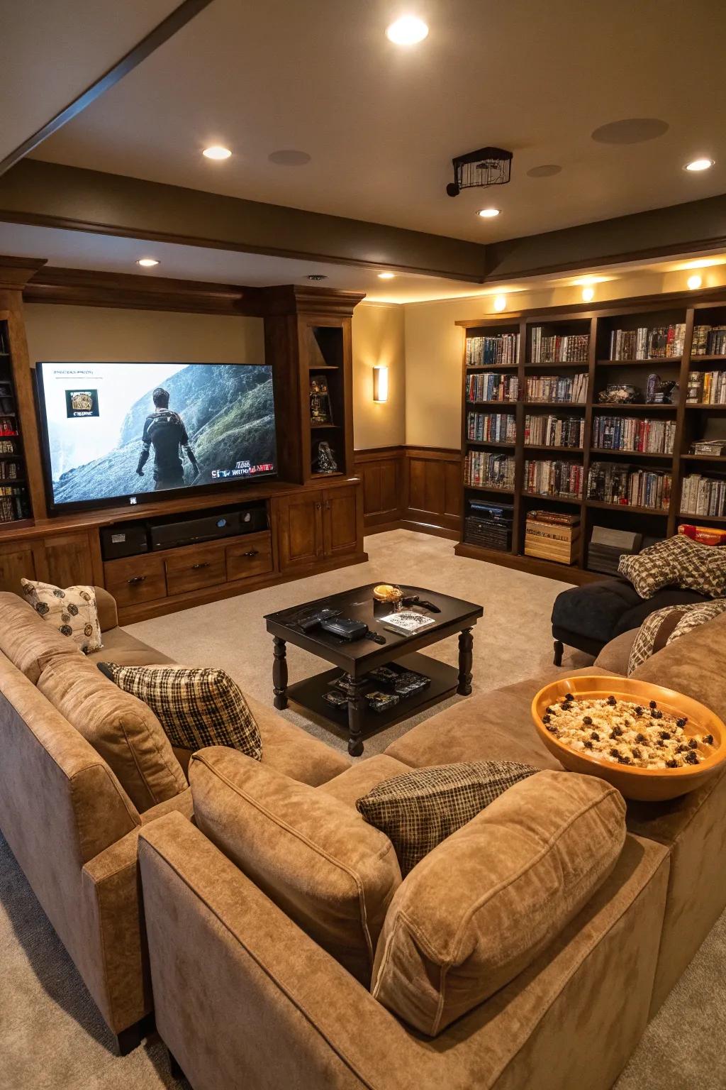 Comfortable seating makes your game room inviting and functional.