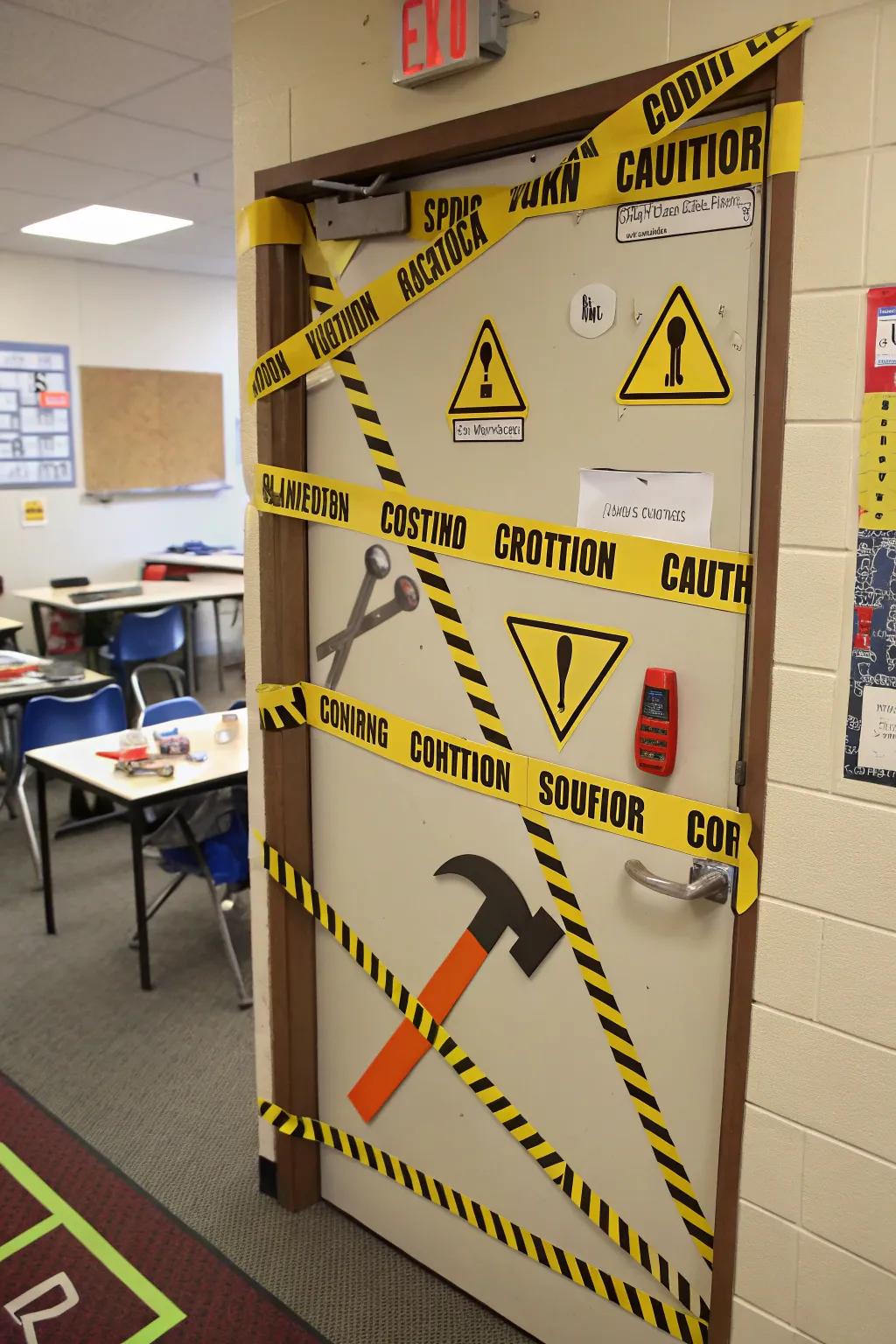 Build interest in construction careers with this themed door.