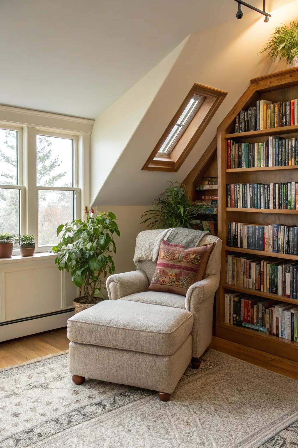 A reading corner that invites you to escape into stories.