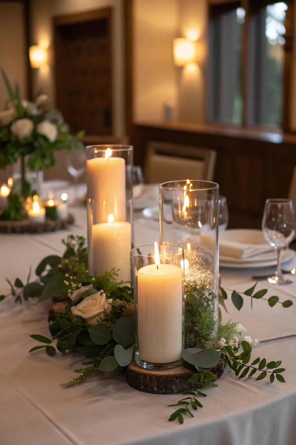 Warm and inviting: Candles create a cozy ambiance for everyday dining.