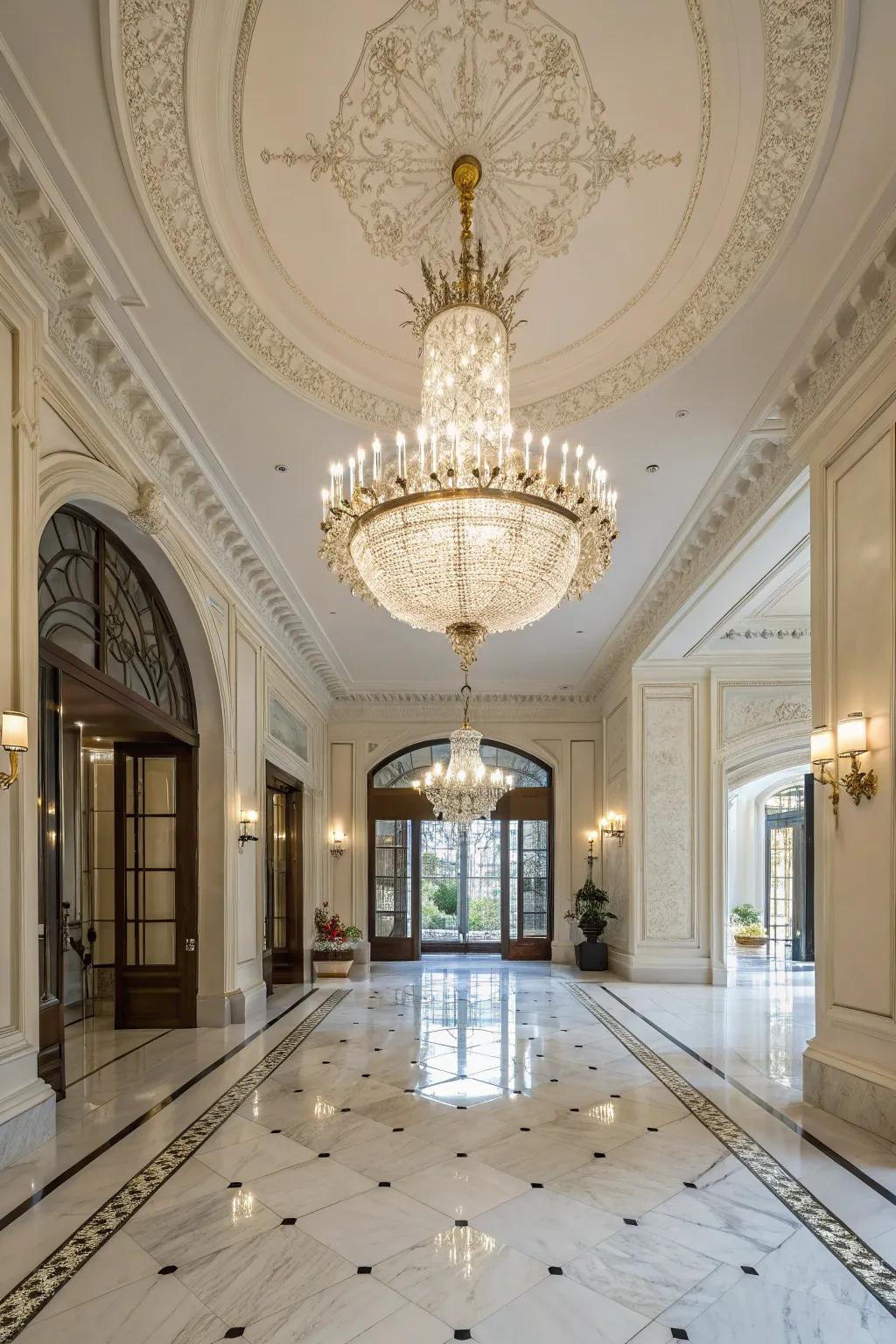 A grand entrance that exudes luxury and elegance.