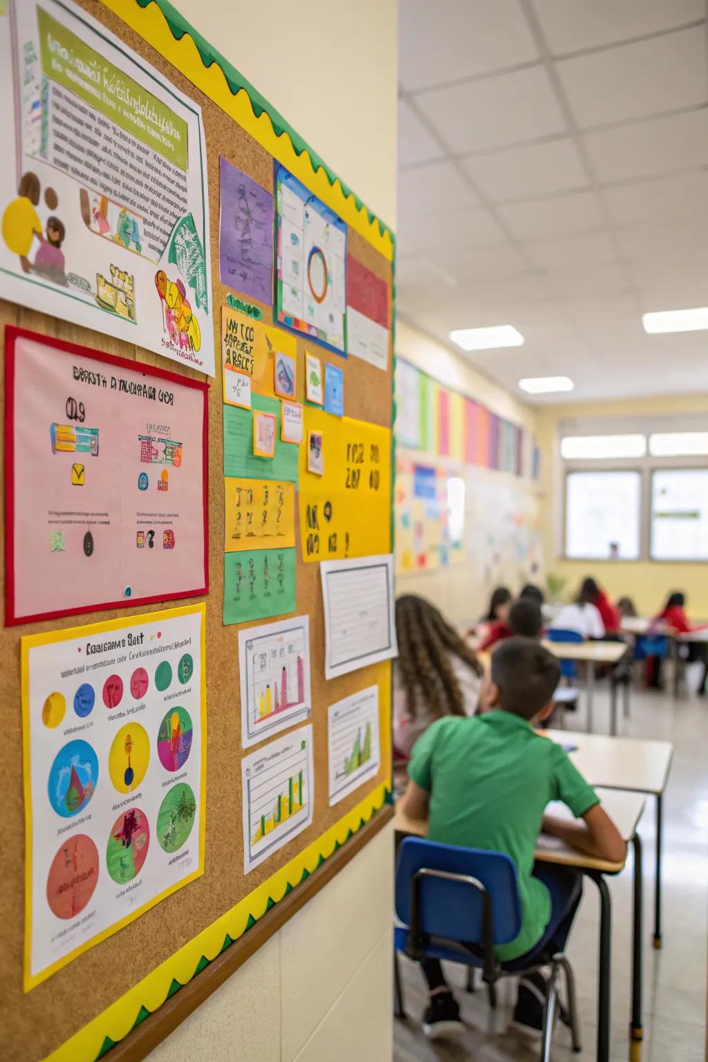 Interactive bulletin board that captures students' interest