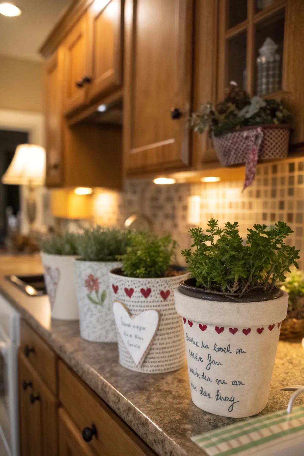 Personalize your pots with meaningful messages for a daily dose of inspiration.