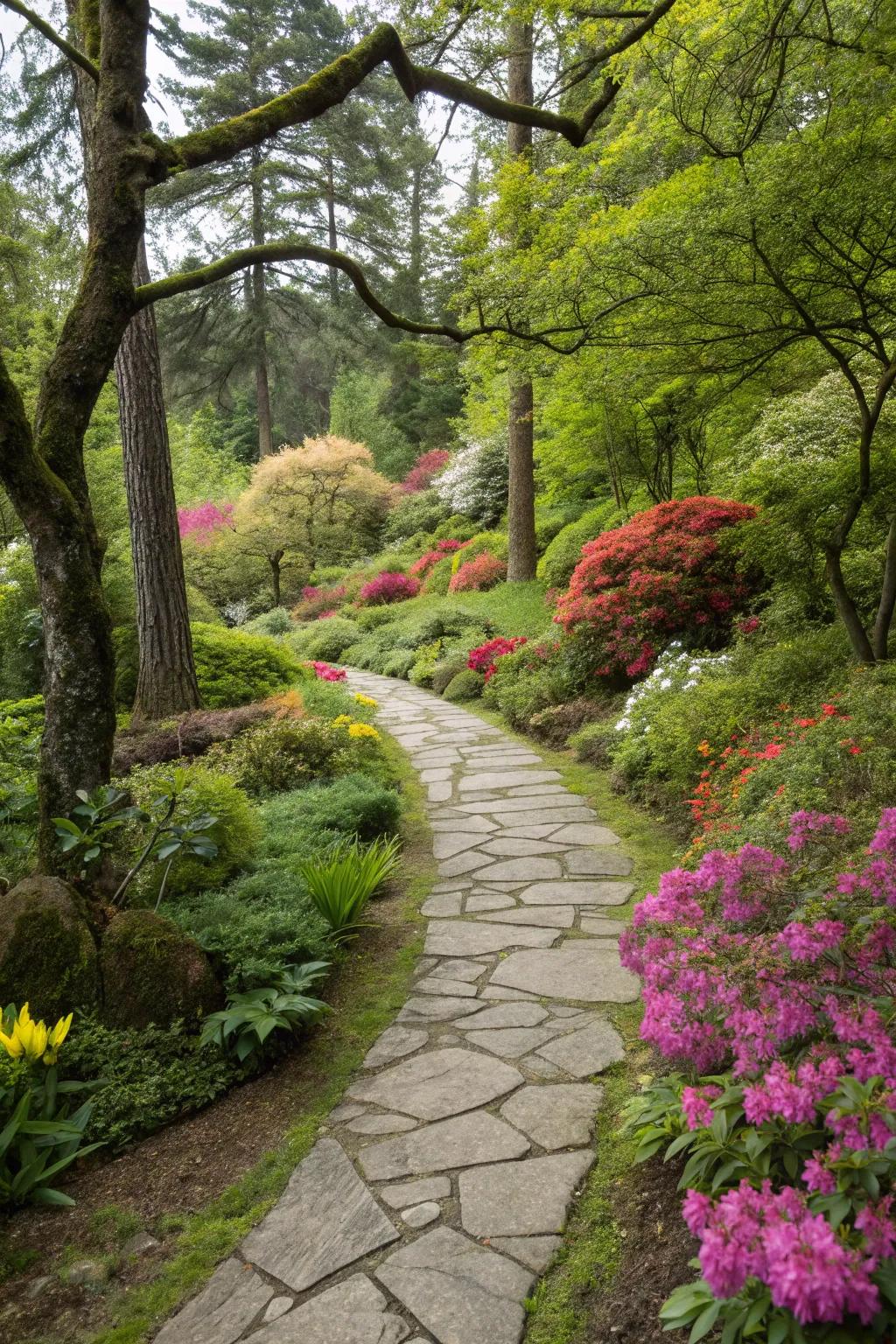 A winding stone path that beckons you to explore further.