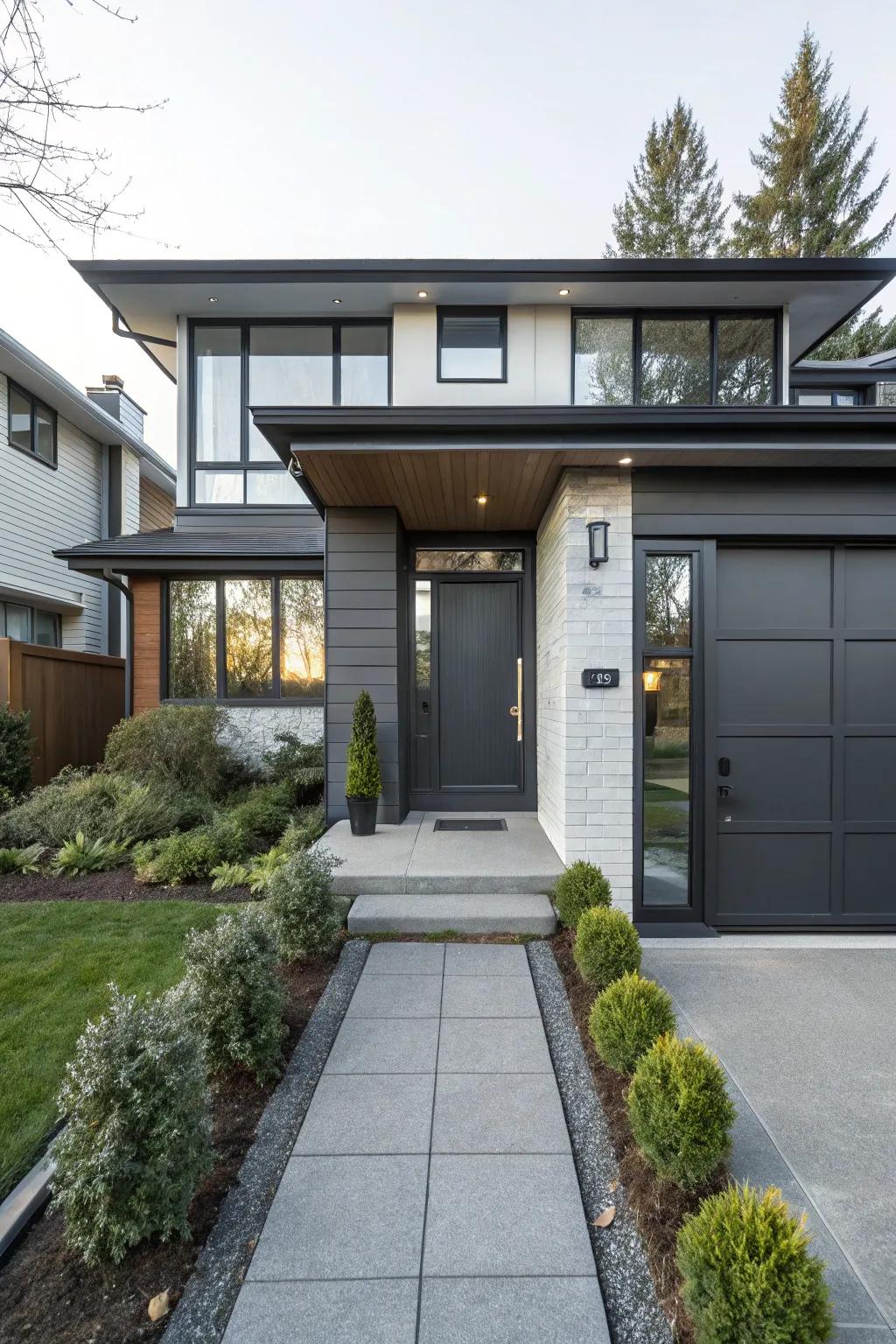 Dark gray adds a sleek, modern touch to any home.