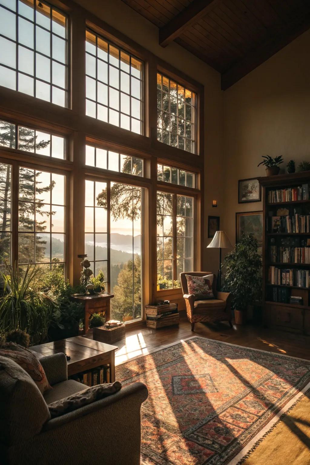 Brighten your space with expansive windows that capture natural light.