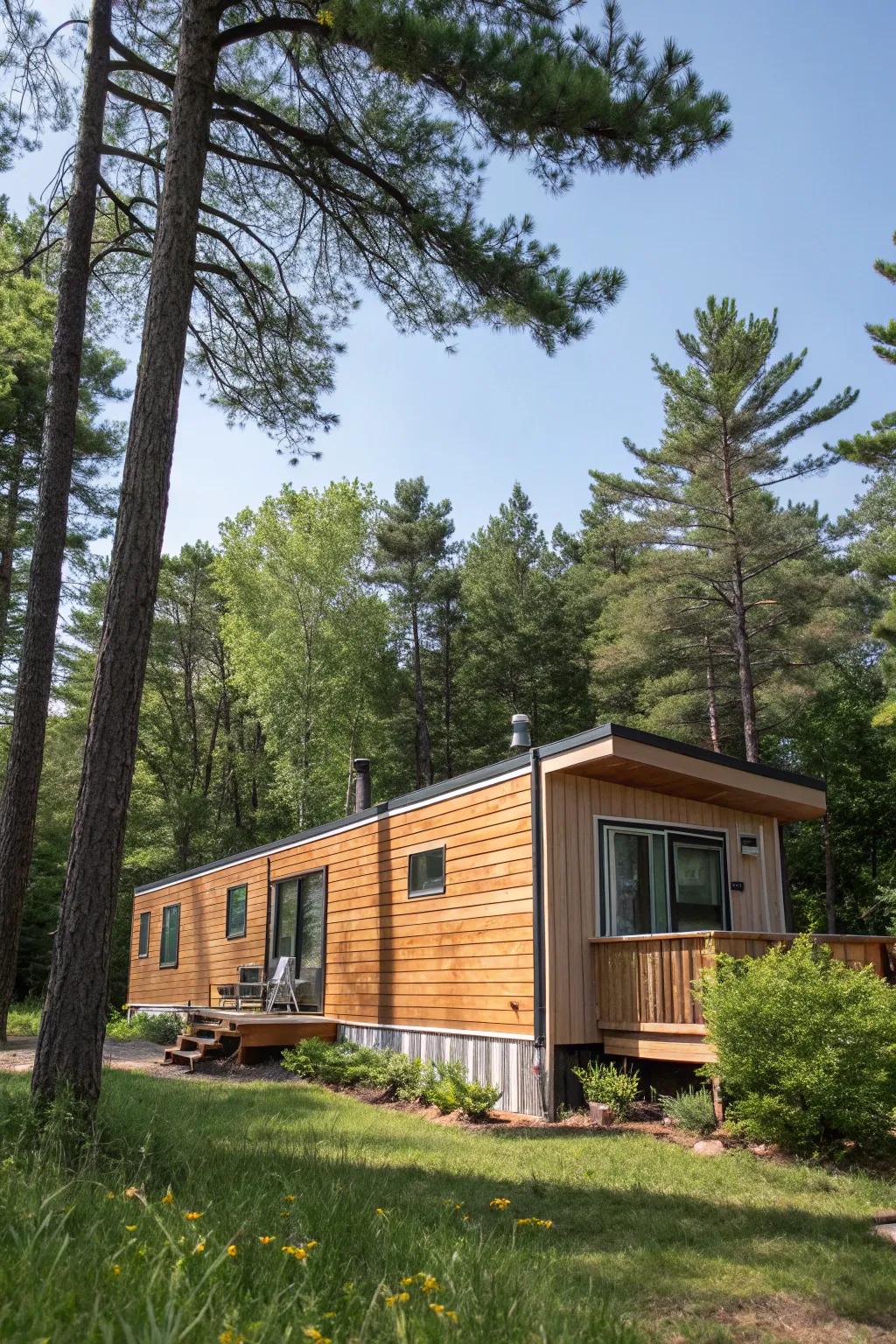 Embrace rustic elegance with wood clapboard siding.