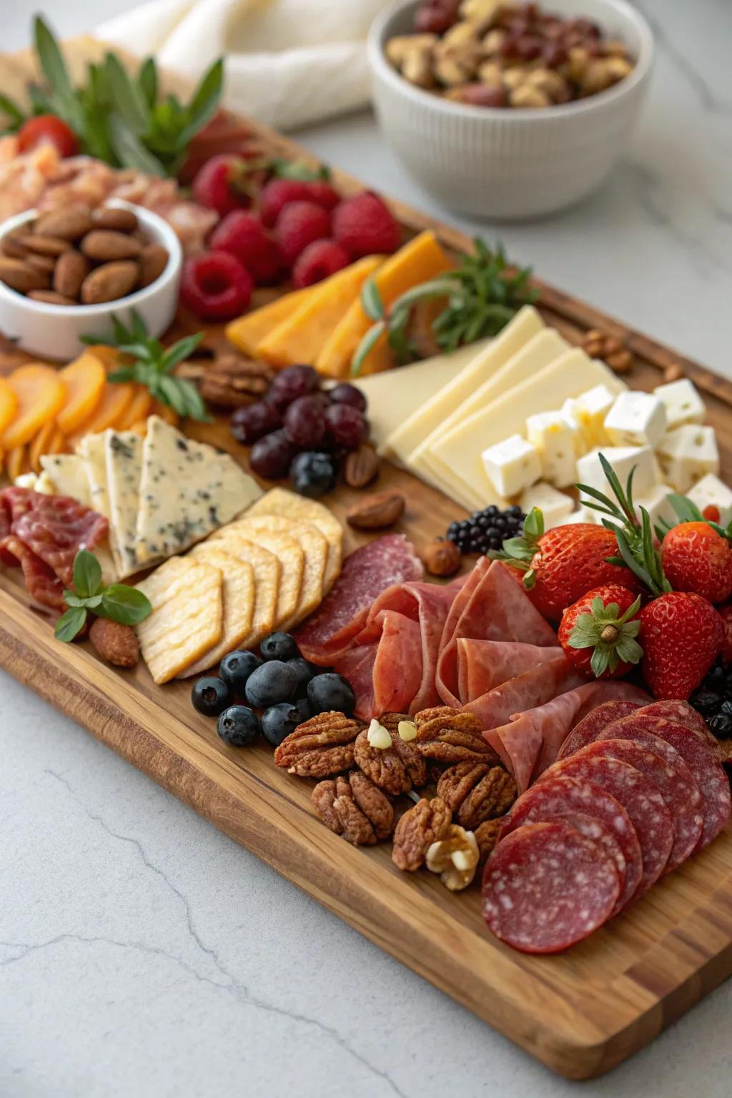 A festive charcuterie board that invites sharing and celebration.