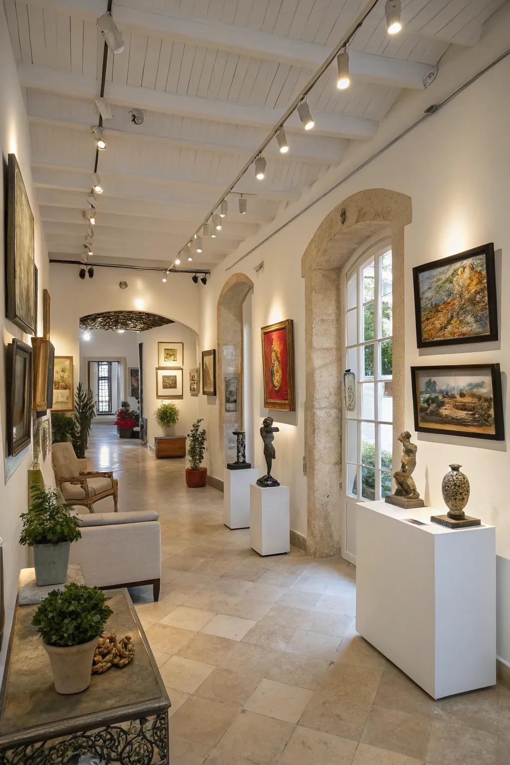 An art gallery theme elevates the elegance of your open house.