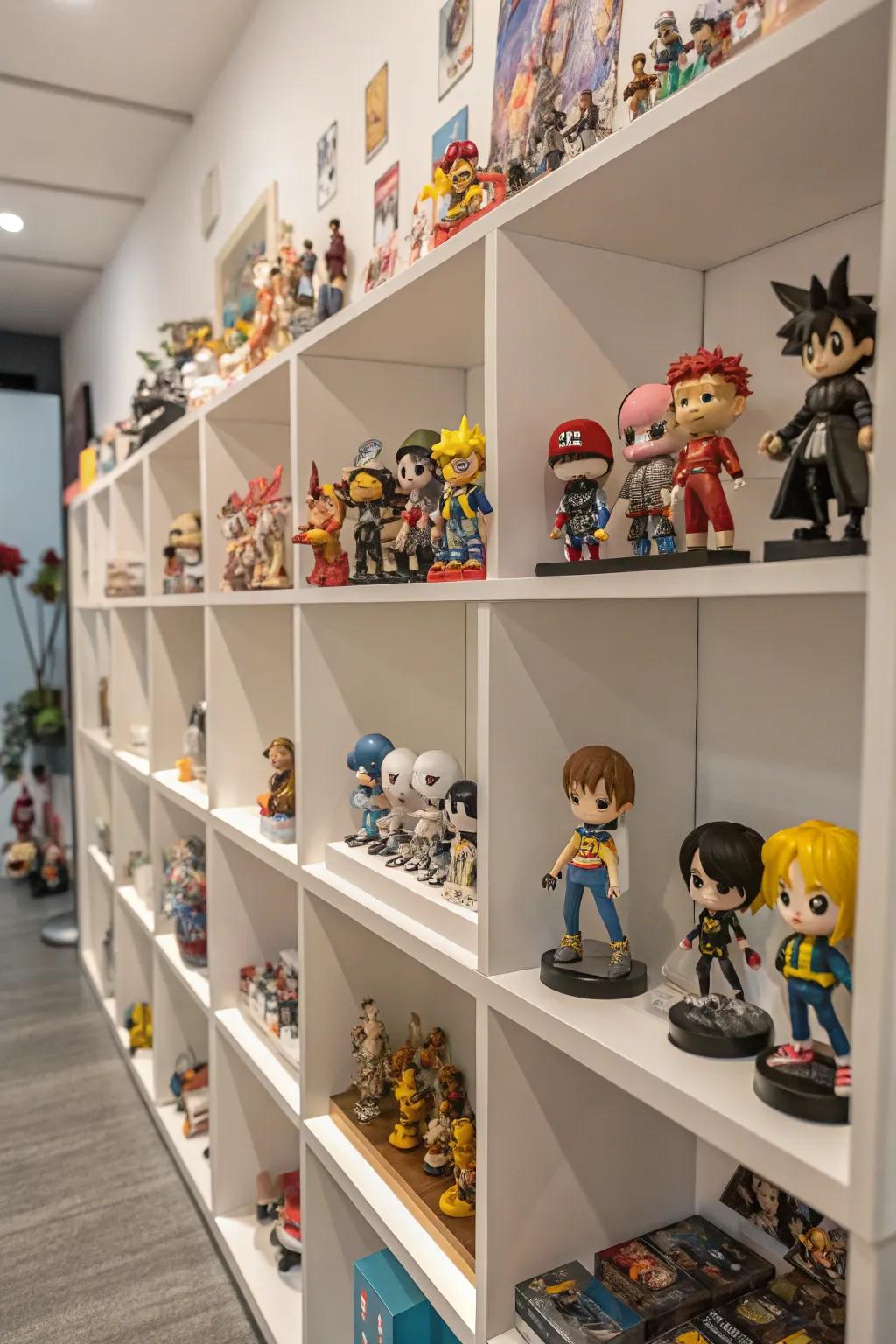 Show off your prized anime figures with stylish shelving.