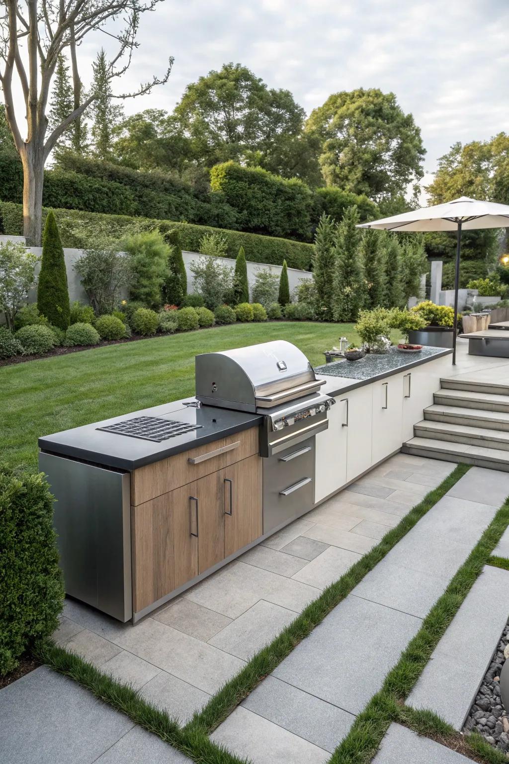 Cook up a storm in your stylish outdoor kitchen.