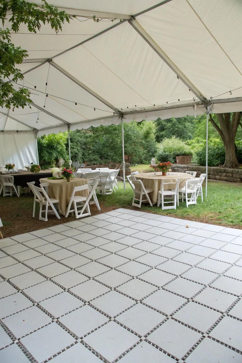 Interlocking tiles offer versatility and ease of installation.
