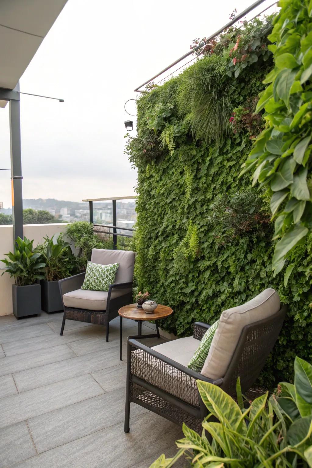 Blend nature with privacy using lush greenery.