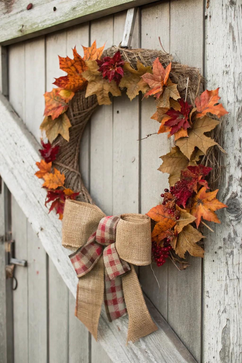 Capture the essence of fall with this rustic wreath.