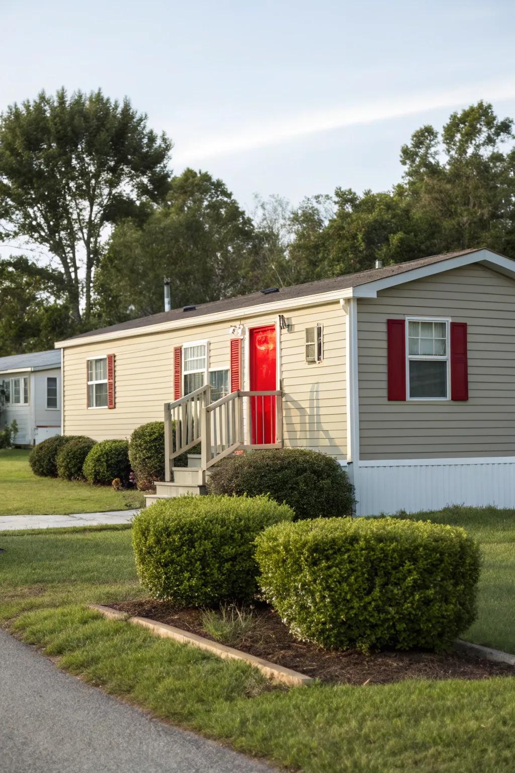 Bold accents make your mobile home stand out with character and charm.