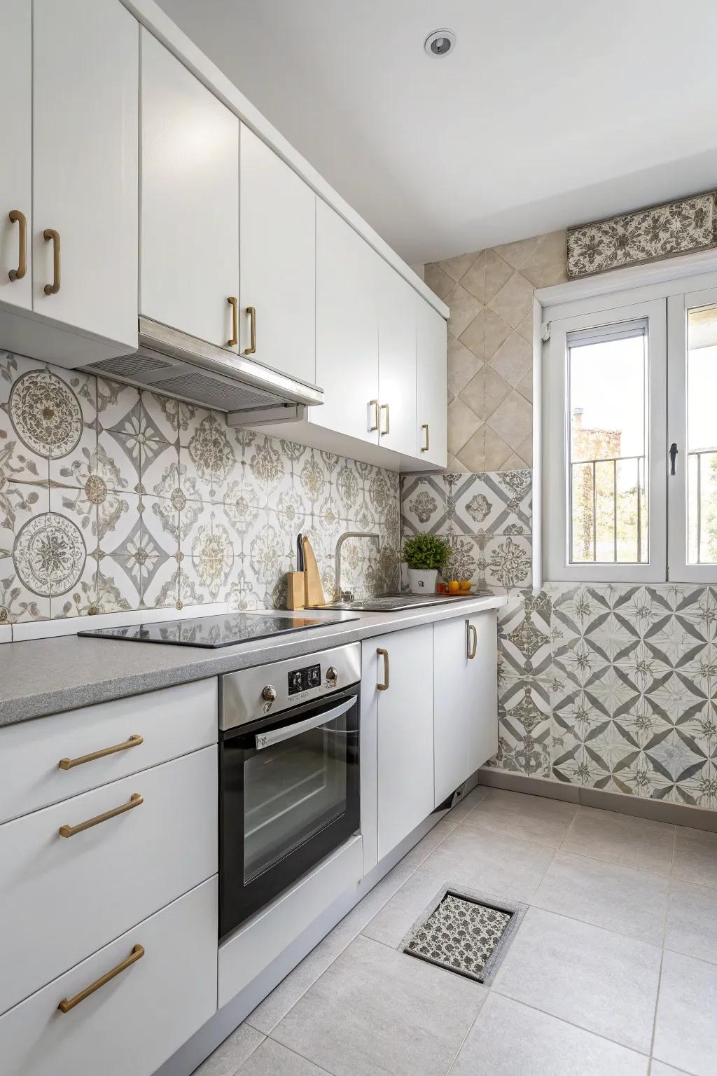 Achieve elegance with a neutral-colored backsplash.