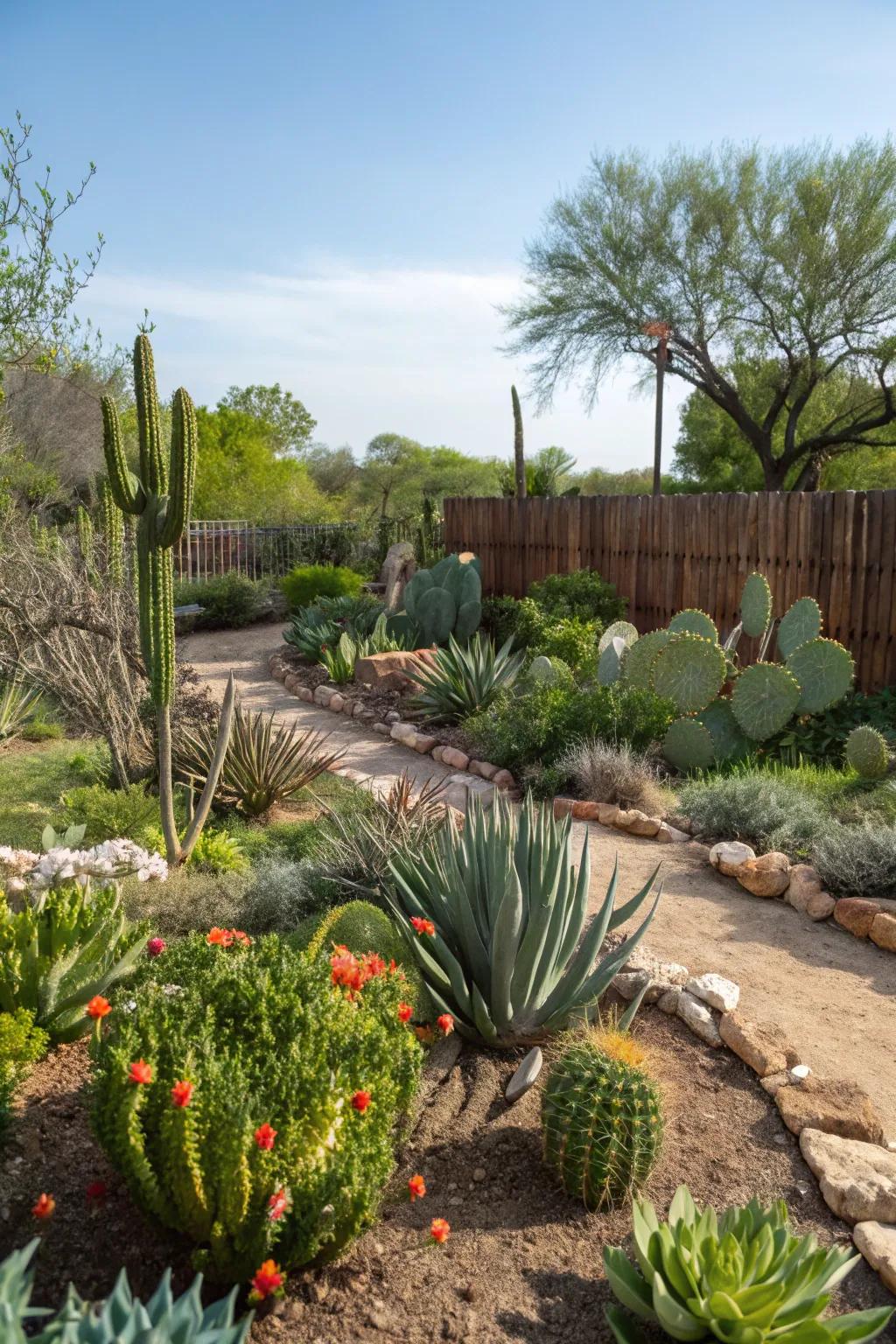 A vibrant collection of succulents and cacti perfect for South Texas.