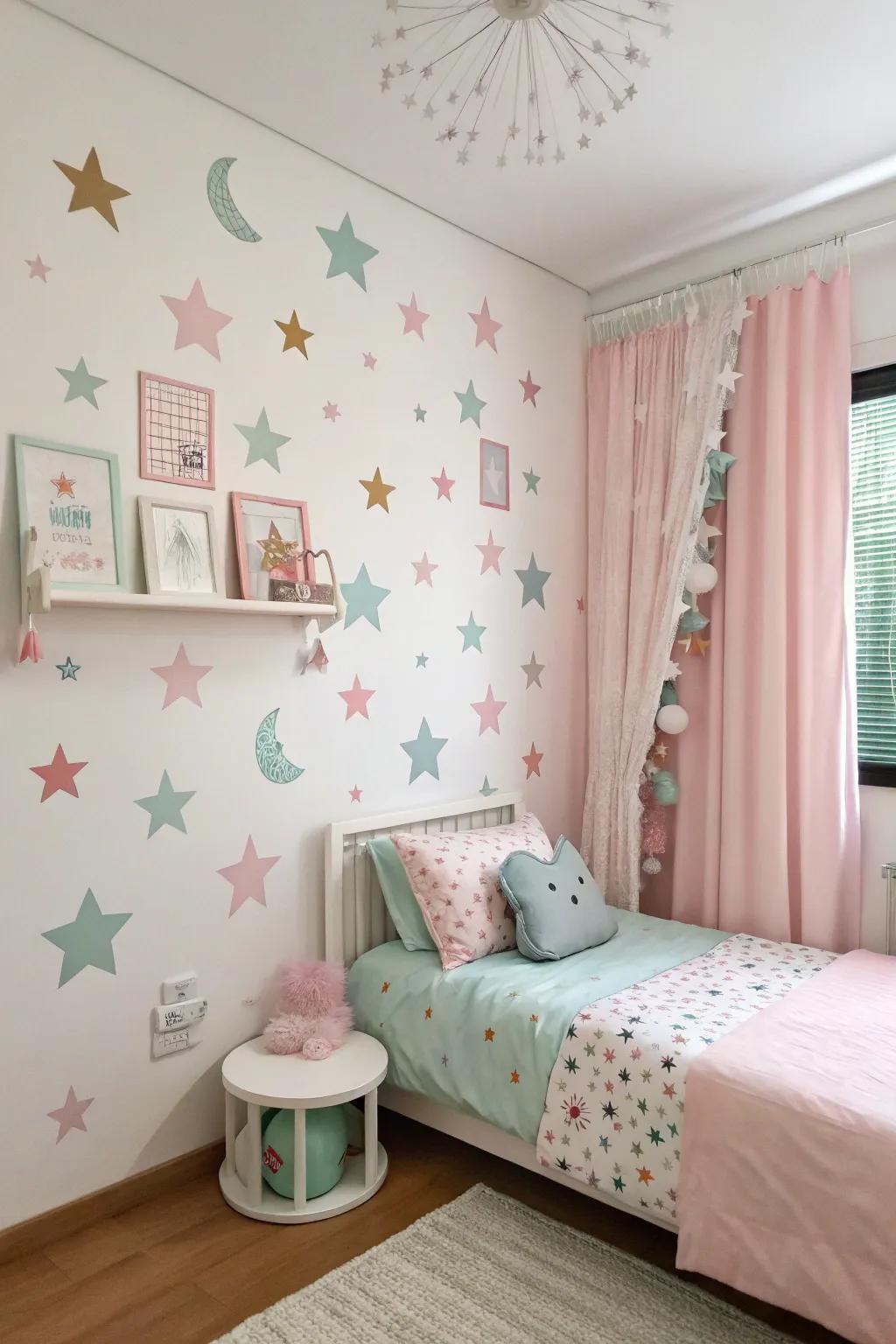 Whimsical wall decals can transform any wall into a canvas of dreams.