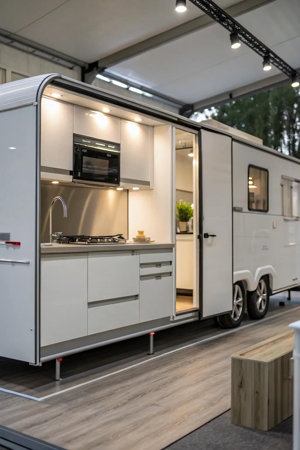 A minimalist design keeps your kitchen looking sleek and modern.