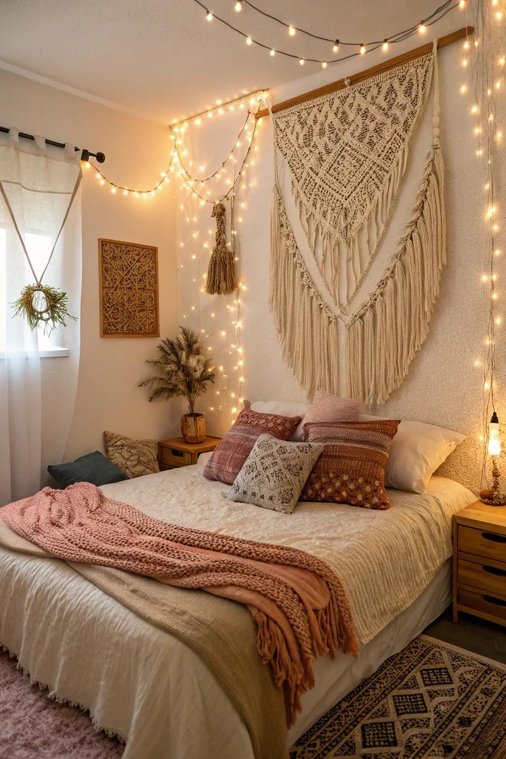 Macrame adds a warm, bohemian vibe to any space.