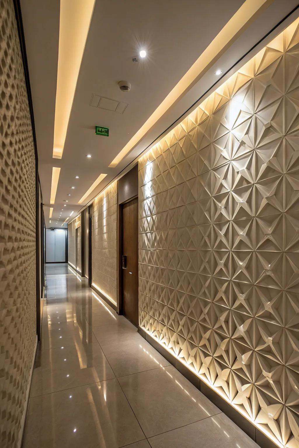 Make a bold statement with 3D wall panels.