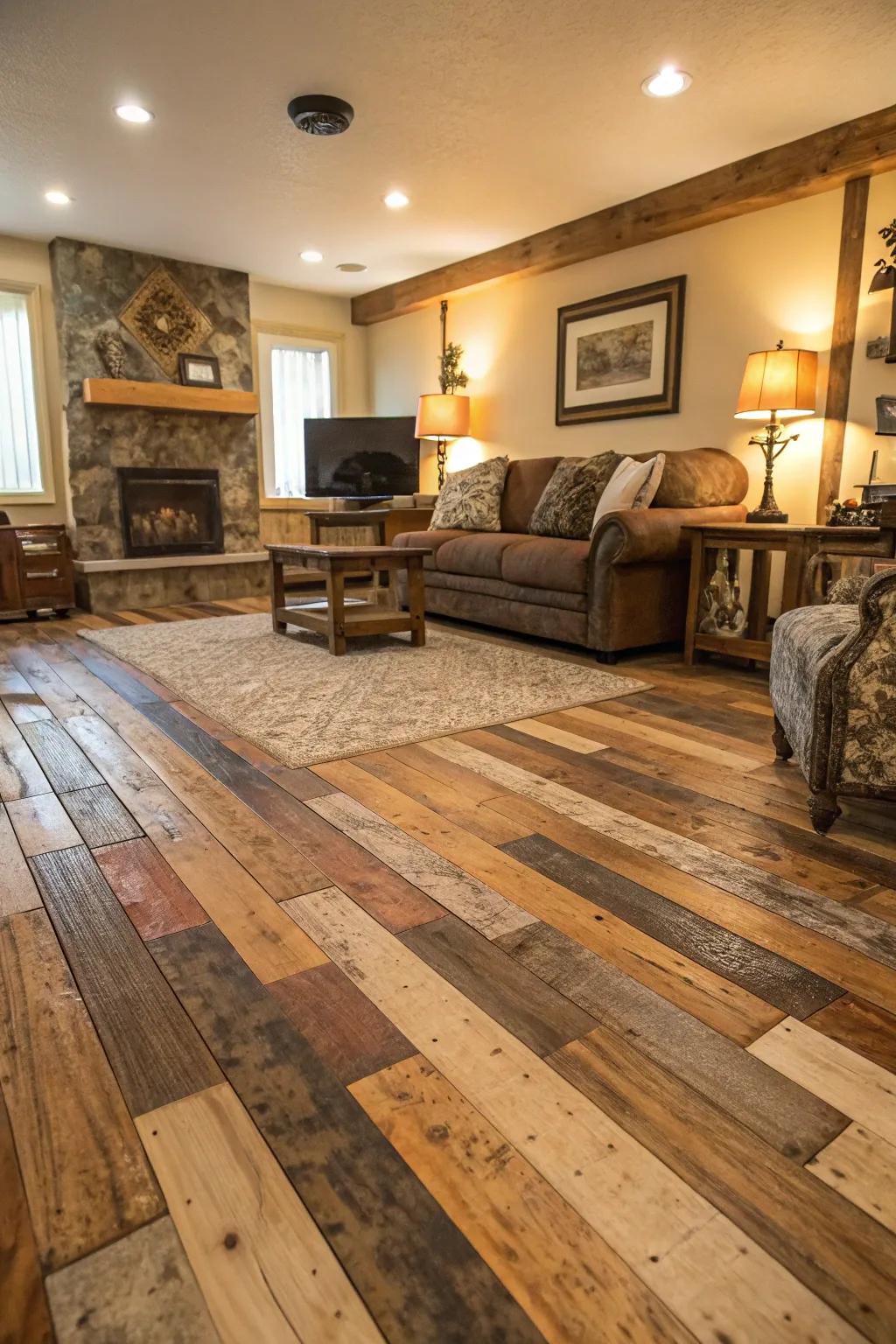 Mixing wood plank variations adds depth and character to your floor transitions.