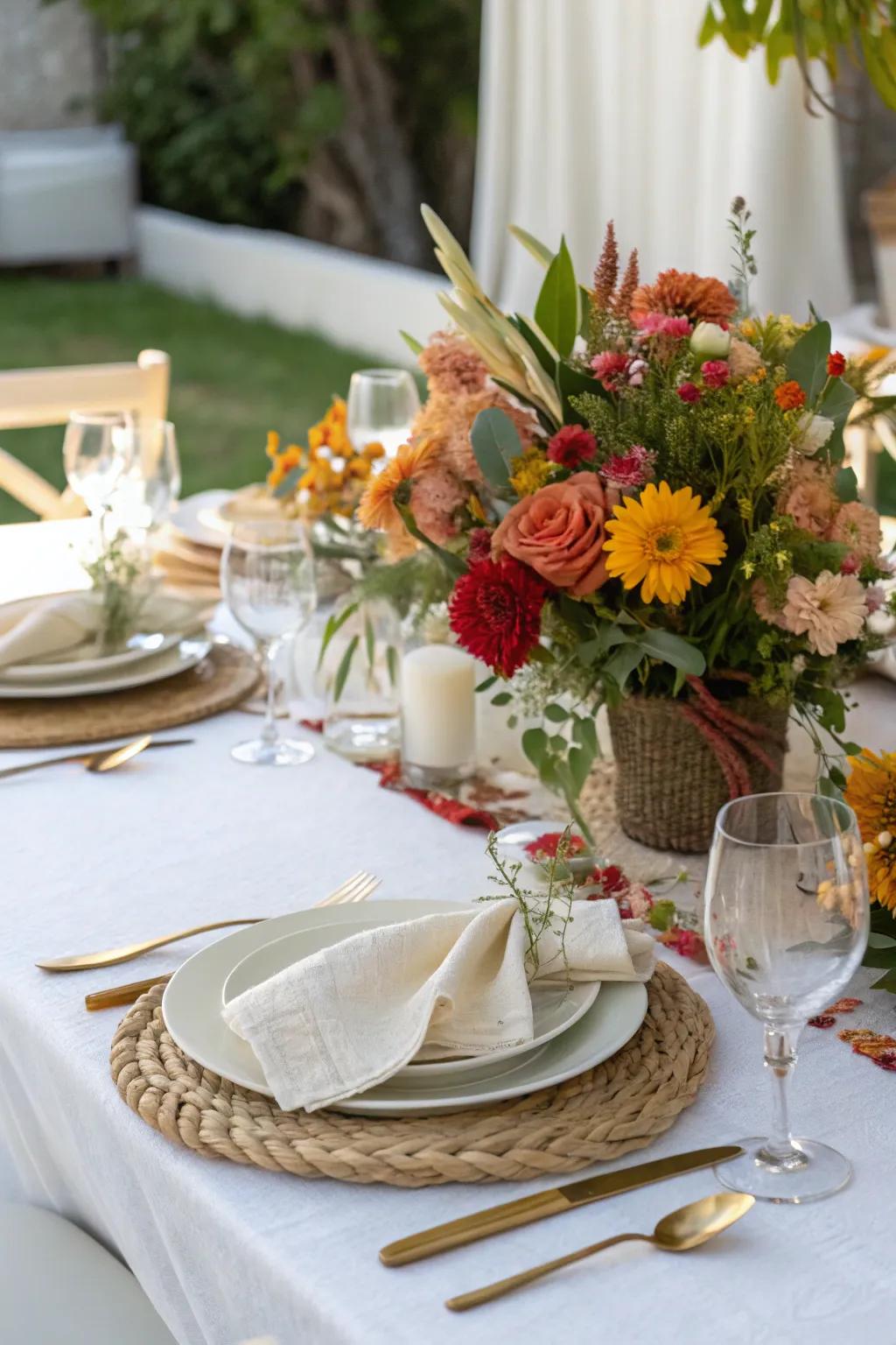 Decorative table settings that transform your coffee hour into a special event.