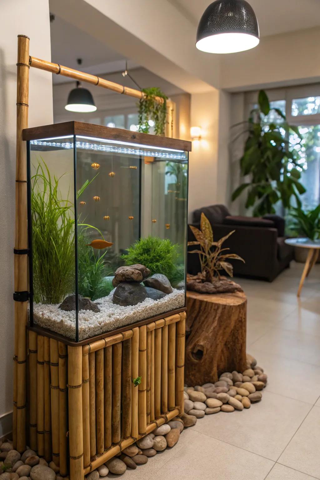 An eco-friendly aquarium design