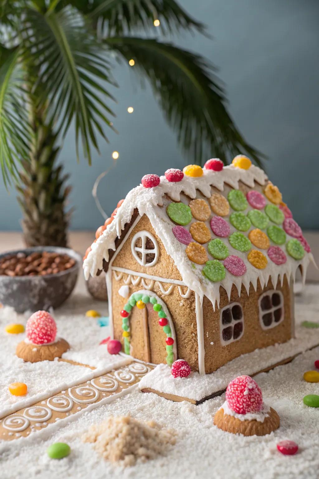 A tropical gingerbread paradise full of sunshine.