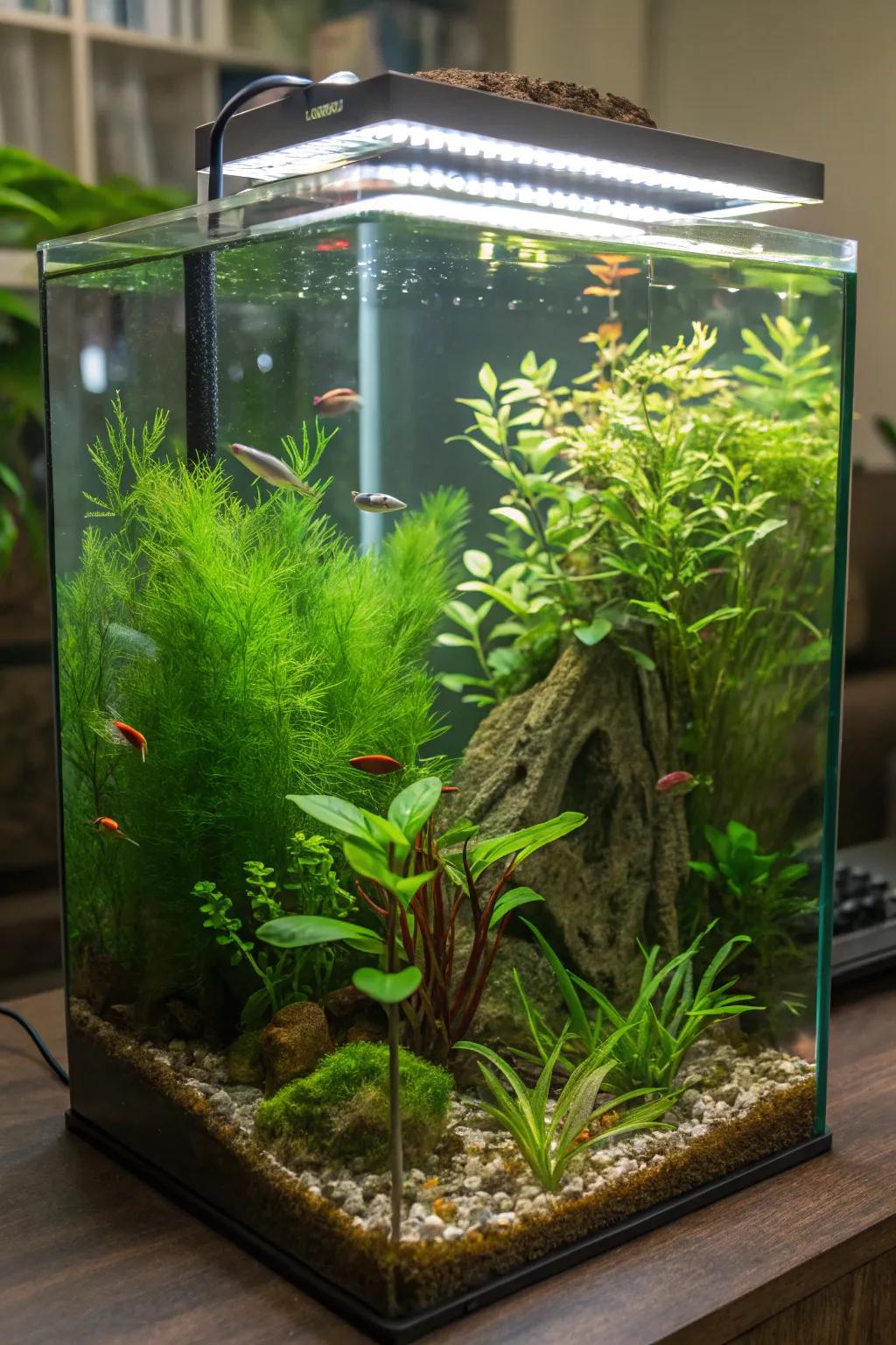 Turn your tank into a lush paradise with aquatic plants.