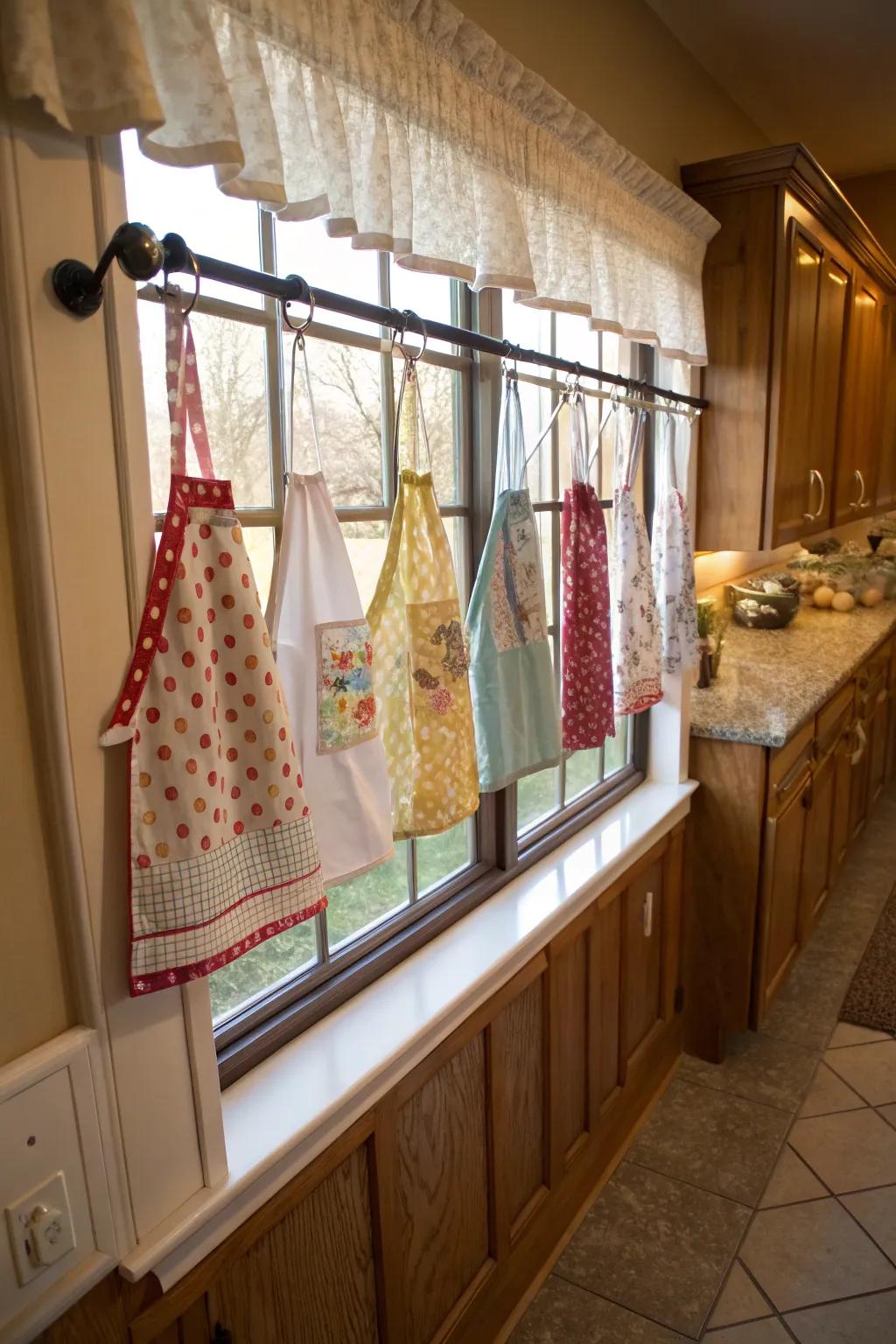 Give your windows a playful touch with apron valances.