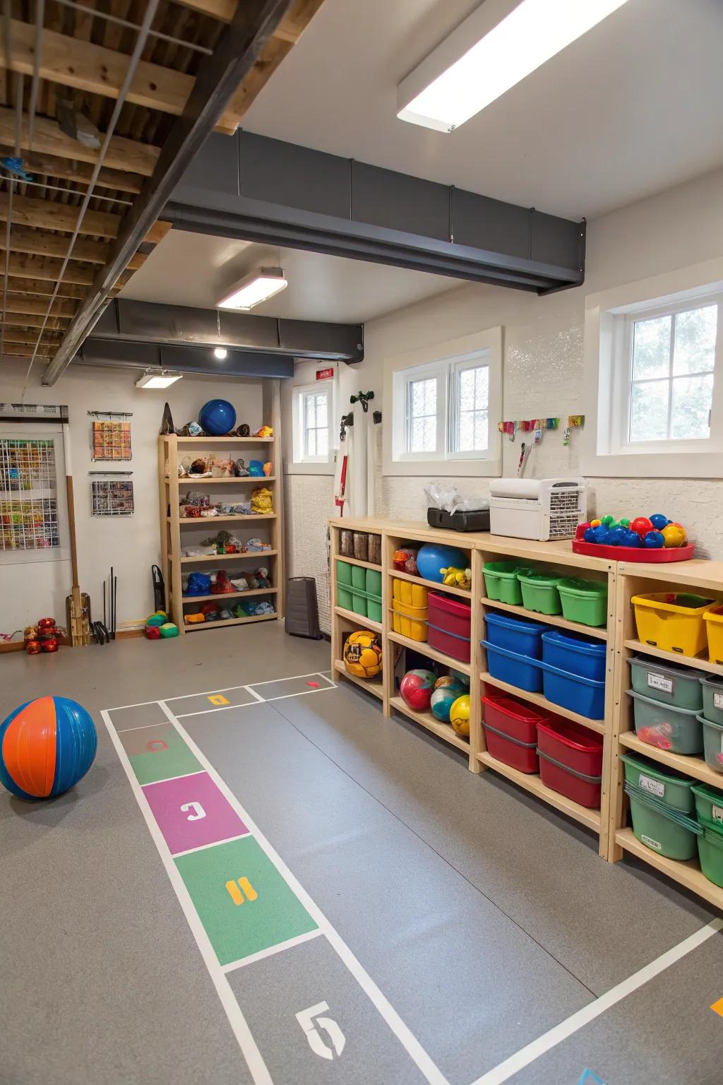 Zoning the basement enhances functionality and organization.