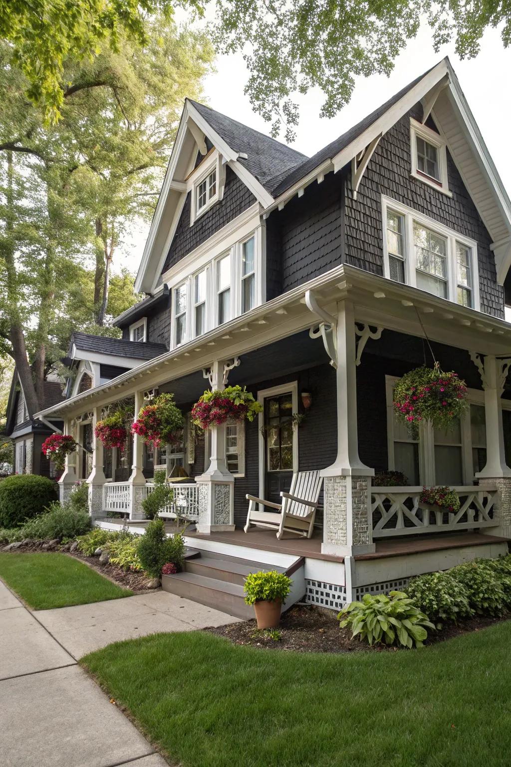 A cozy craftsman home with intricate woodwork and a welcoming porch.