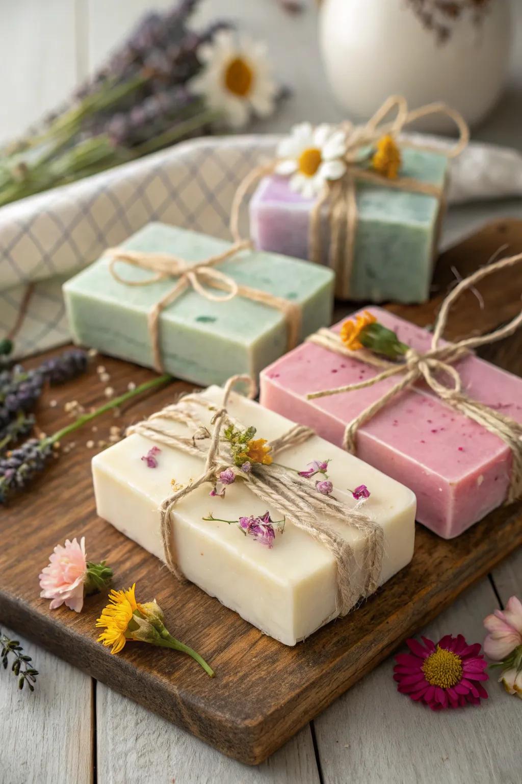 Handmade soap bars offering a touch of everyday luxury.