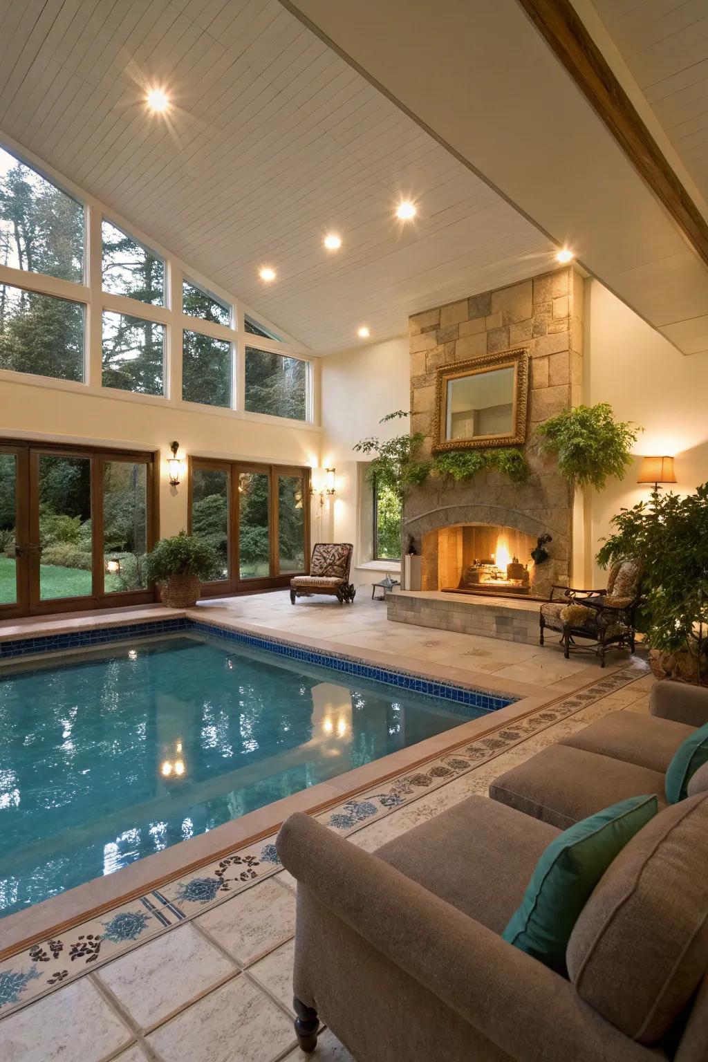 Create a multifunctional space by integrating your pool with living areas.